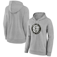 Brooklyn Nets Women's Alternate Logo Pullover Hoodie Gray