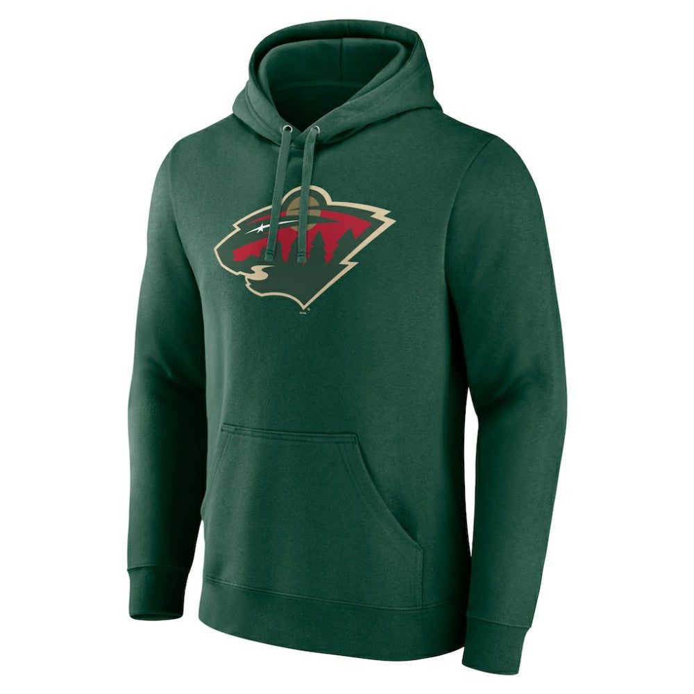 Minnesota Wild Fanatics Primary Logo Pullover Hoodie - Green | Fanatics on sale