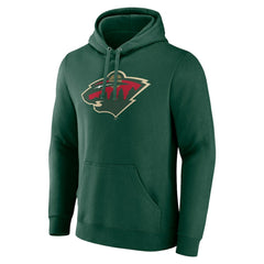 Minnesota Wild Fanatics Primary Logo Pullover Hoodie - Green | Fanatics on sale