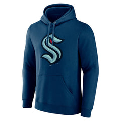 Seattle Kraken Fanatics Primary Logo Pullover Hoodie - Deep Sea Blue | Fanatics Clearance