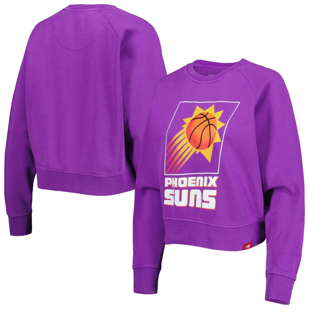 Phoenix Suns Sportiqe Women's Hardwood Classics Ashlyn Raglan Pullover Sweatshirt Purple