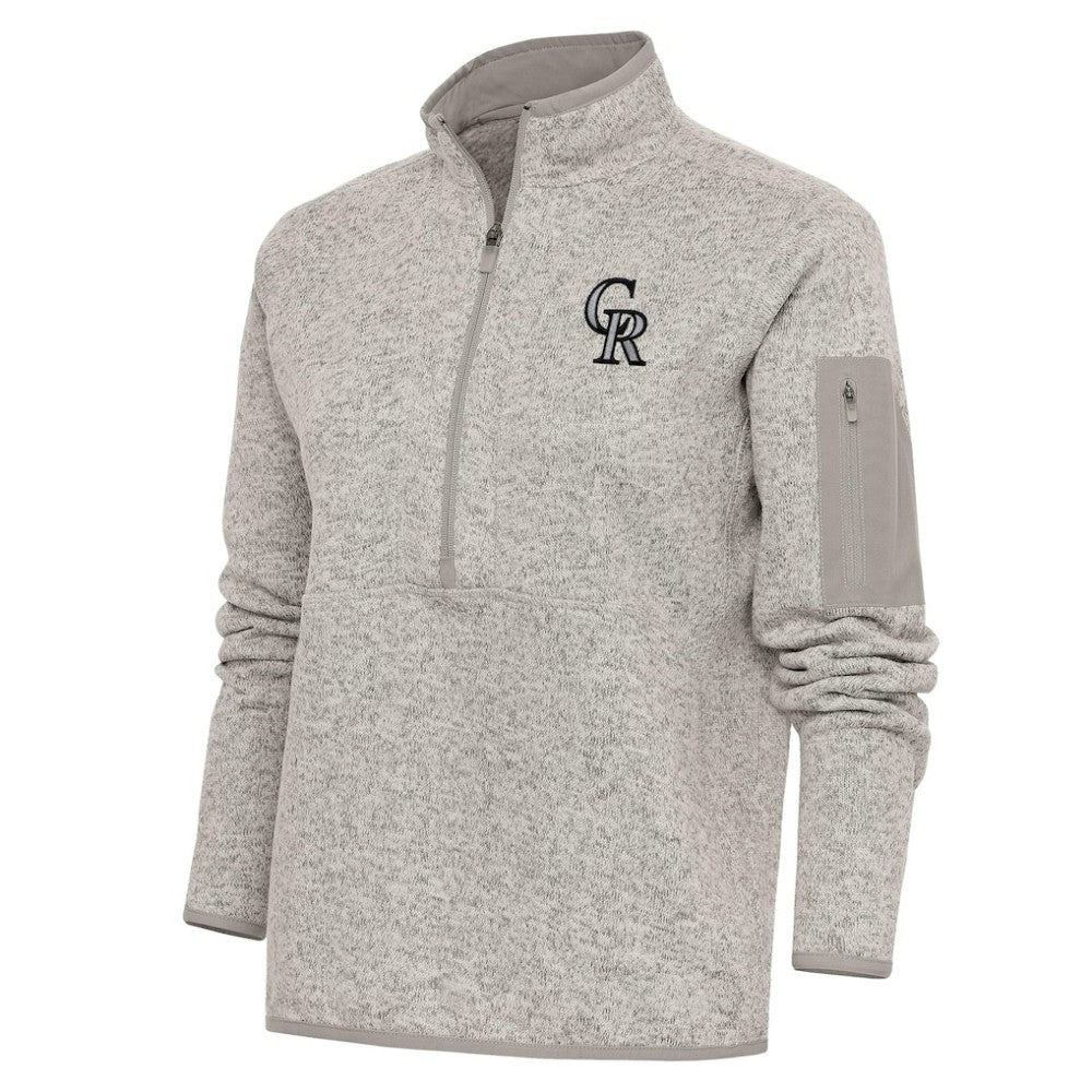 Colorado Rockies Antigua Women's Logo Fortune Quarter-Zip Pullover Jacket Sale