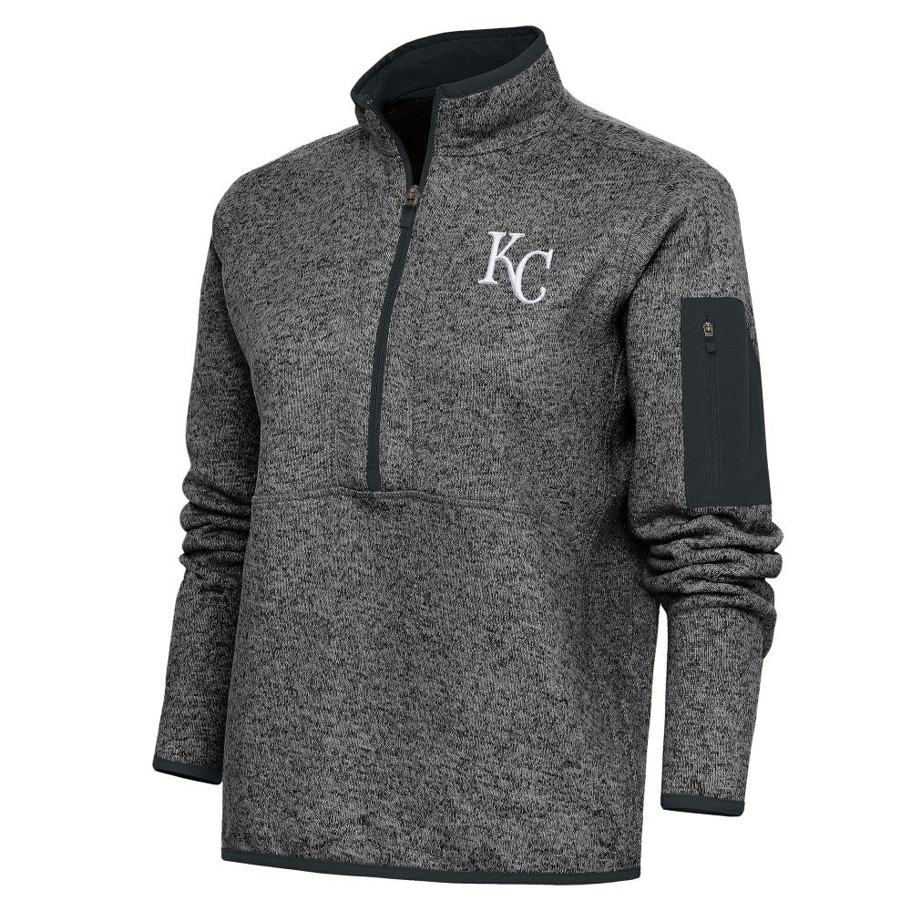 Kansas City Royals Antigua Women's Logo Fortune Quarter-Zip Pullover Jacket Near Me