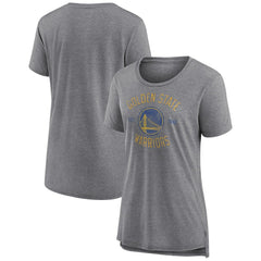 Golden State Warriors Women's Heritage Tri-Blend T-Shirt Heather Gray