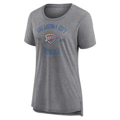 Oklahoma City Thunder Women's Heritage Tri-Blend T-Shirt Heather Gray