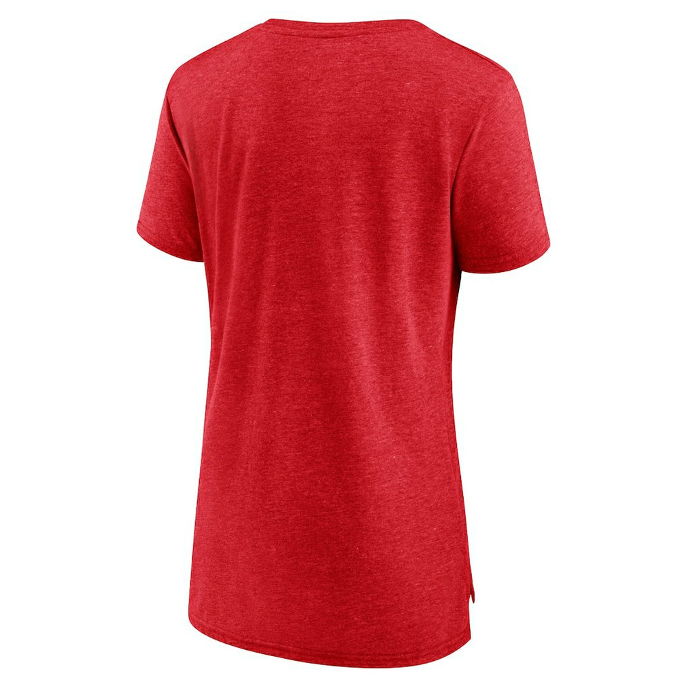 Chicago Bulls Women's Heritage Tri-Blend T-Shirt Heather Red