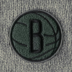 Brooklyn Nets Lusso Women's Scarletts Lantern Sleeve Tri-Blend V-Neck Pullover Sweater Gray