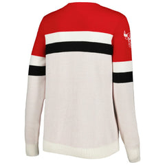 Chicago Bulls Lusso Women's Dominique Pullover Sweater Red/Cream