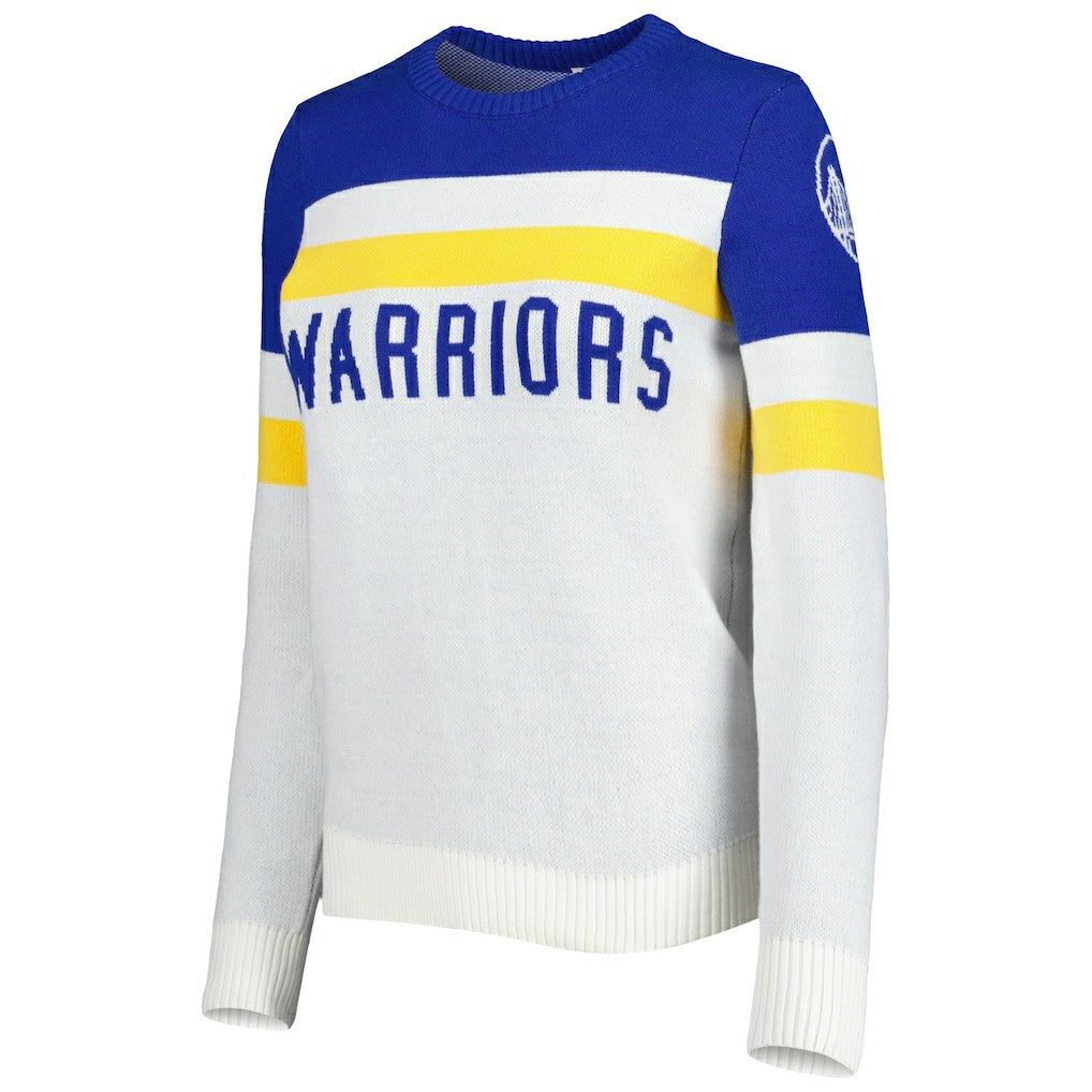 Golden State Warriors Lusso Women's Dominique Pullover Sweater Royal/Cream