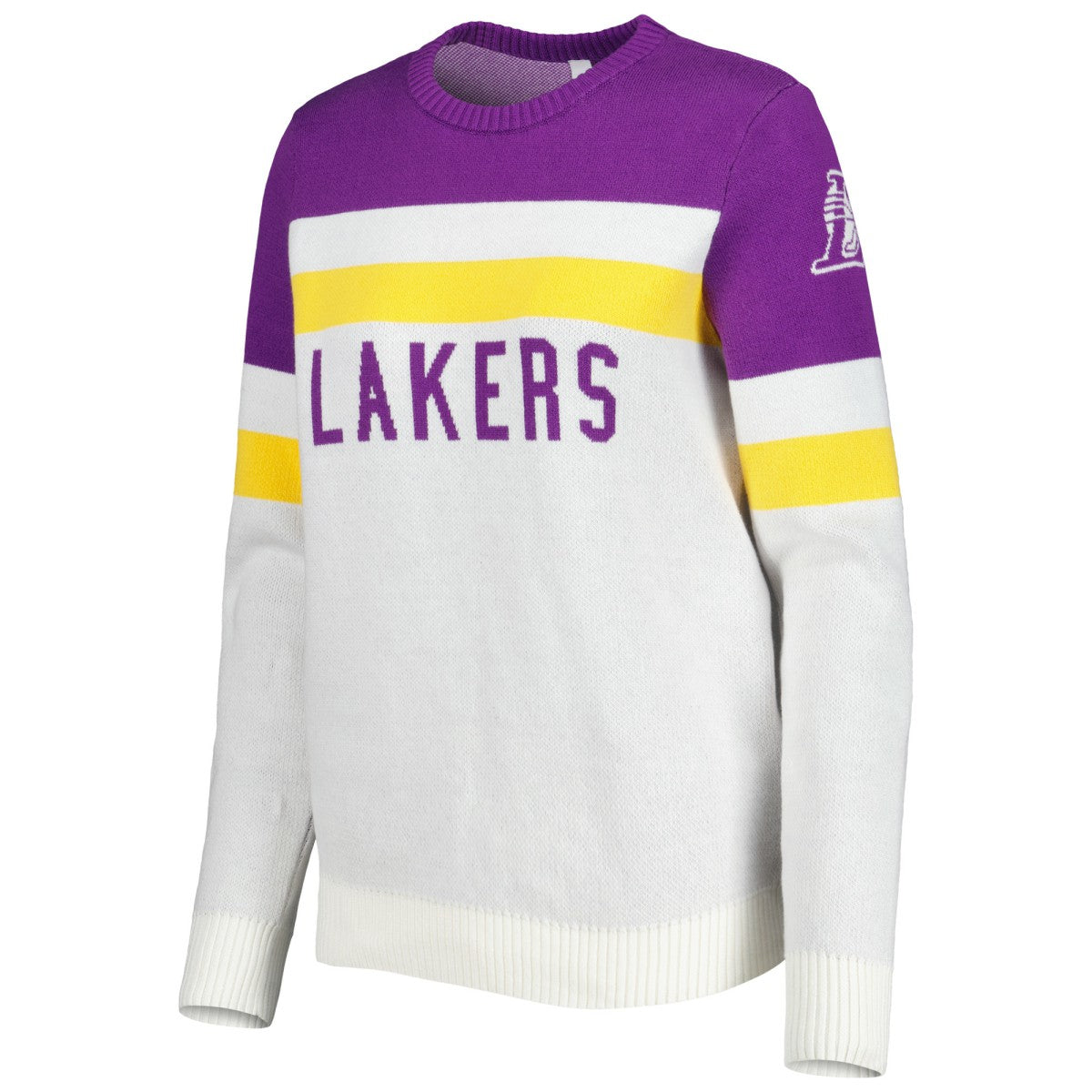 Los Angeles Lakers Lusso Women's Dominique Pullover Sweater Purple/Cream