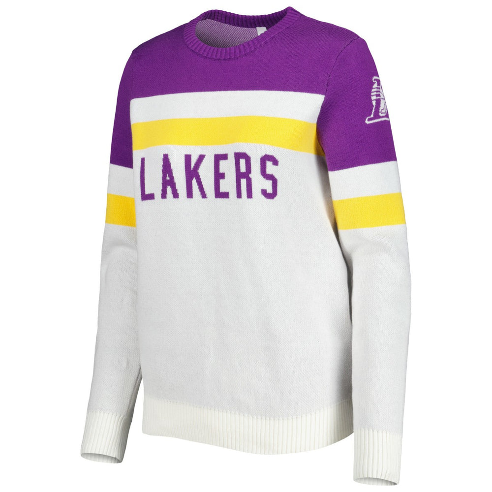 Los Angeles Lakers Lusso Women's Dominique Pullover Sweater Purple/Cream
