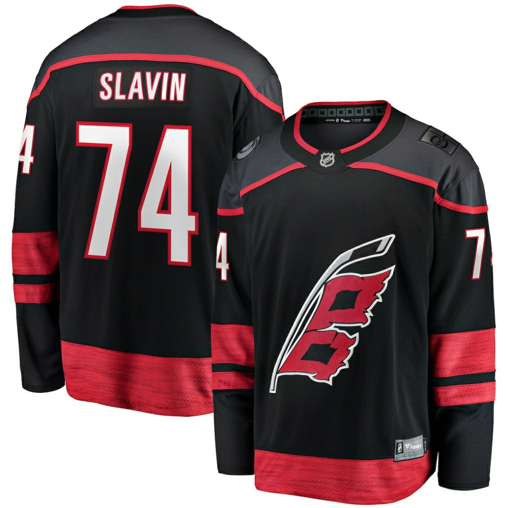 Jaccob Slavin Carolina Hurricanes Fanatics Home Breakaway Player Jersey - Black | Fanatics Clearance