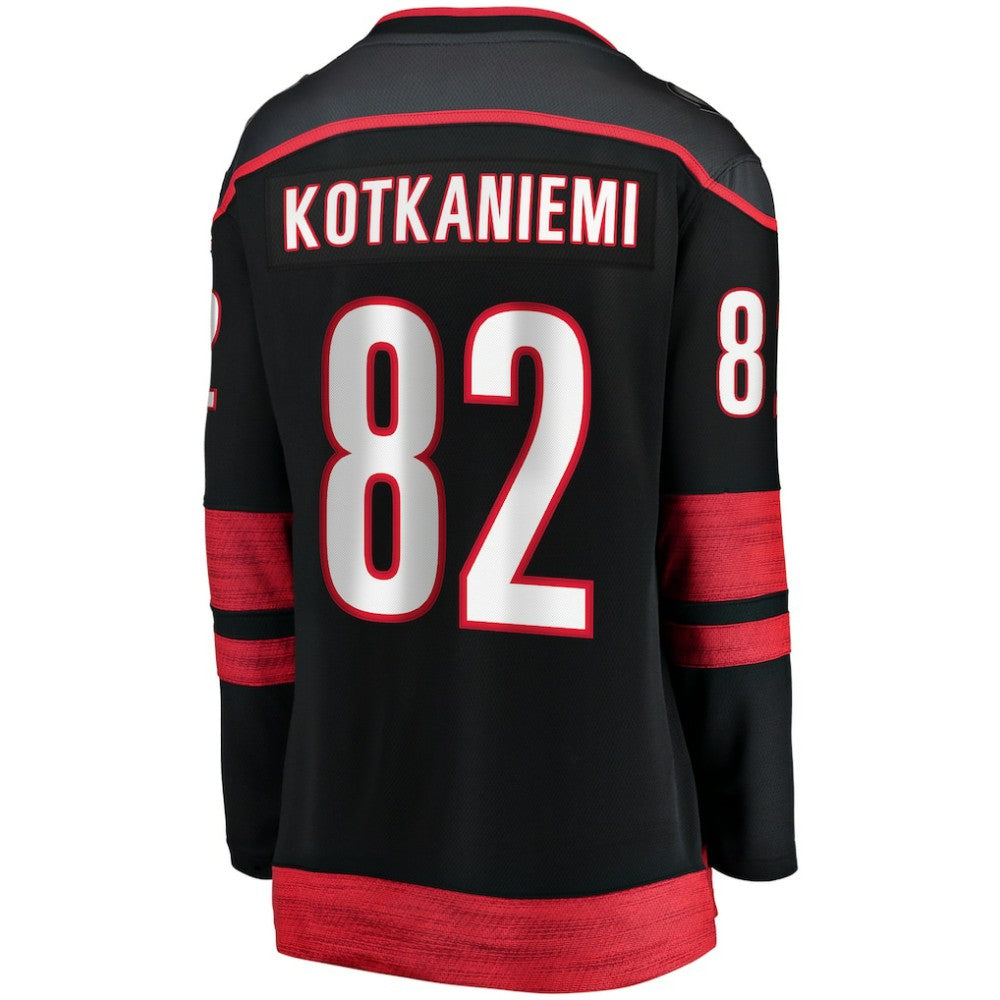 Jesperi Kotkaniemi Carolina Hurricanes Fanatics Women's Home Breakaway Player Jersey - Black | Fanatics Lifestyle