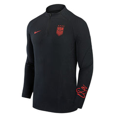 Nike - USWNT 2023 Strike Drill Performance Quarter-Zip Long Sleeve Top - Black