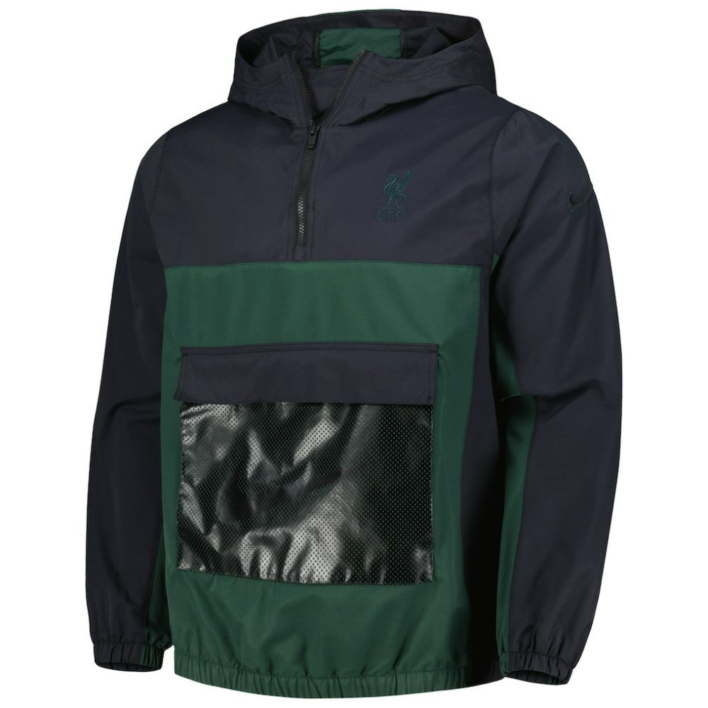 Nike - Liverpool Anorak Hoodie Quarter-Zip Jacket - Green