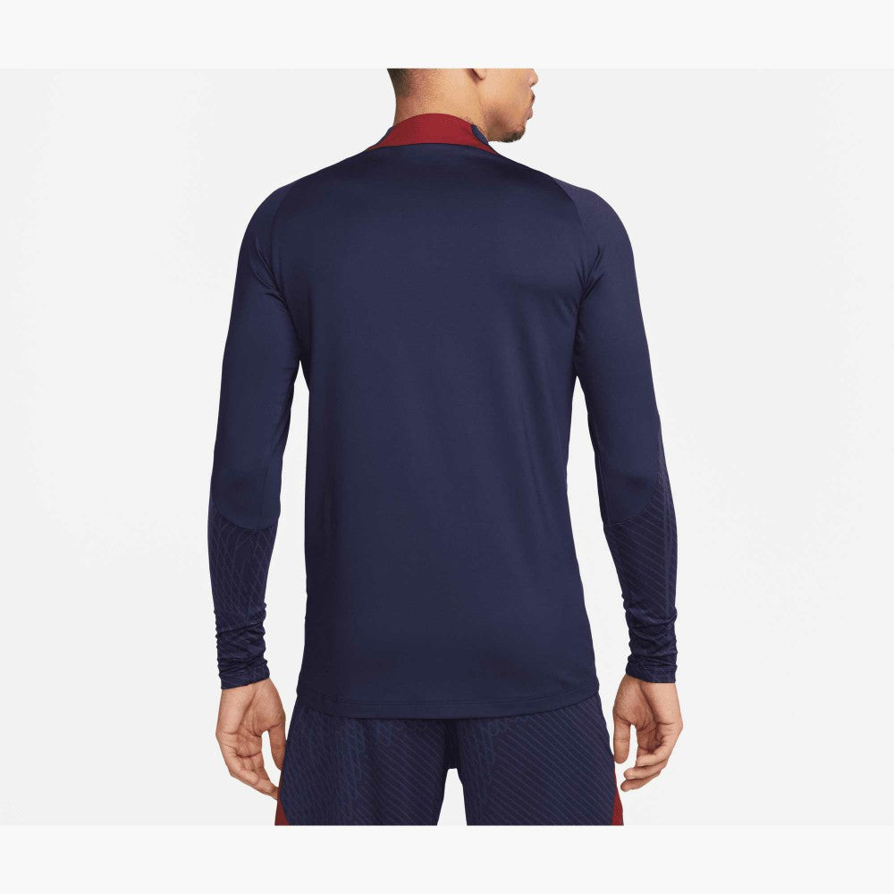 Nike - Paris Saint-Germain 2023/24 Strike Drill Performance Raglan Quarter-Zip Long Sleeve Top - Navy
