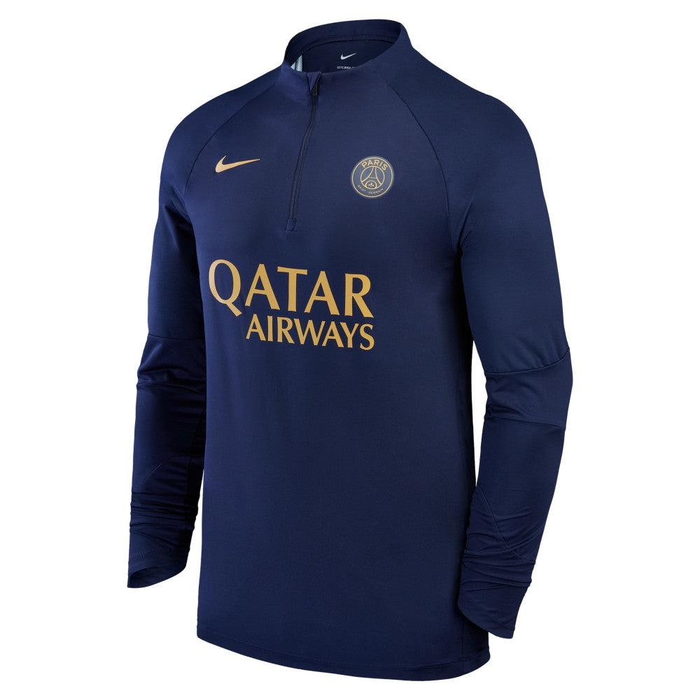 Nike - Paris Saint-Germain 2023/24 Strike Drill Raglan Quarter-Zip Top - Navy