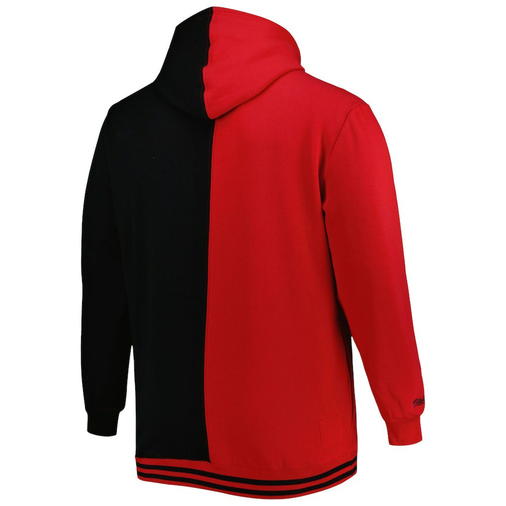 Mitchell & Ness Atlanta Hawks Hardwood Classics Big & Tall Hardwood Classics Split Pullover Hoodie Red/Black
