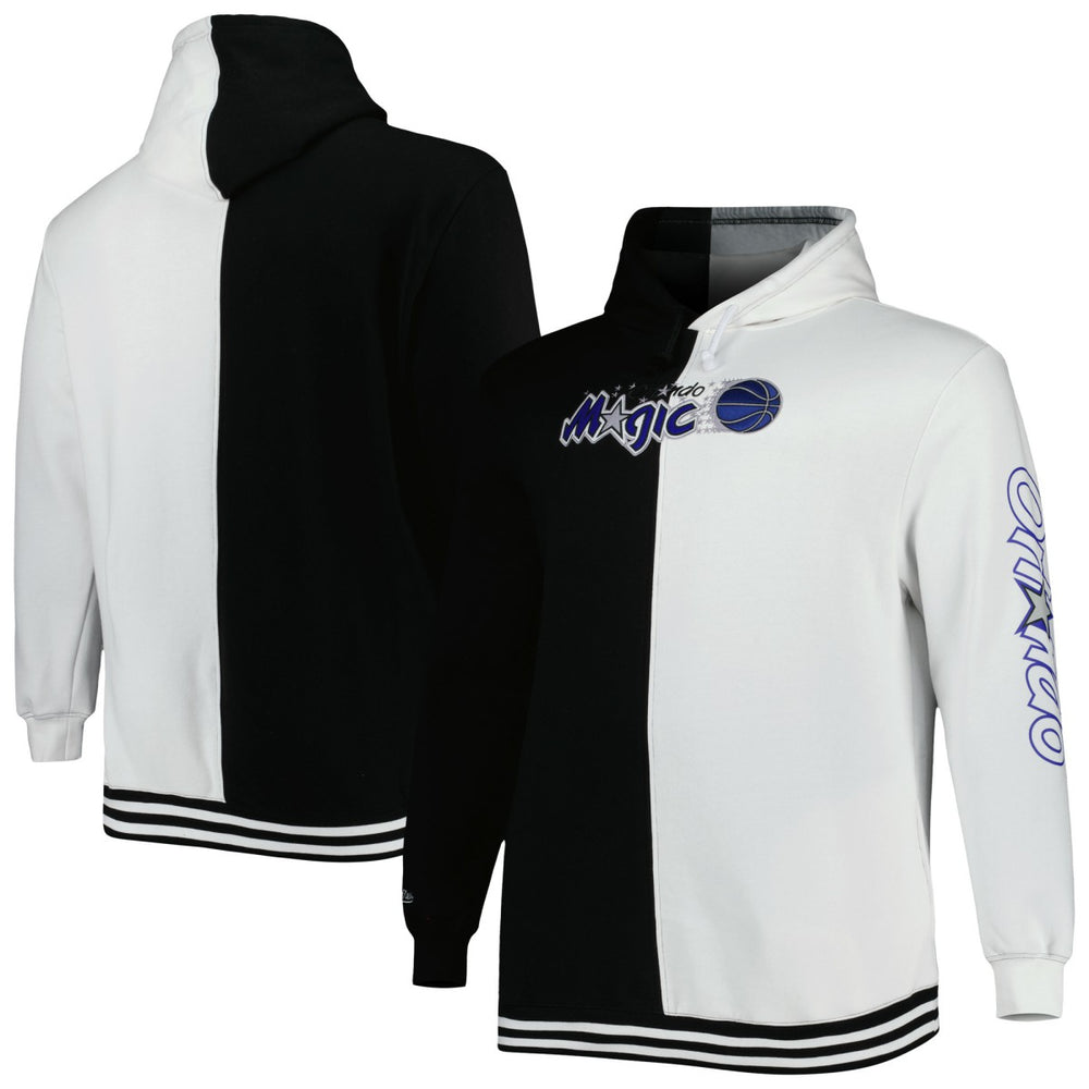 Mitchell & Ness Orlando Magic Hardwood Classics Big & Tall Hardwood Classics Split Pullover Hoodie Black/White