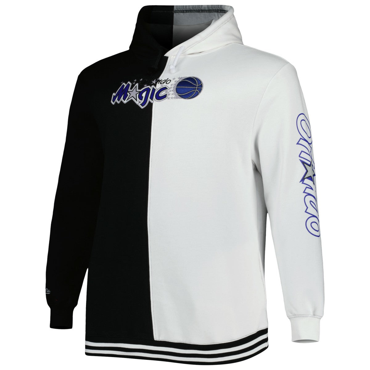 Mitchell & Ness Orlando Magic Hardwood Classics Big & Tall Hardwood Classics Split Pullover Hoodie Black/White