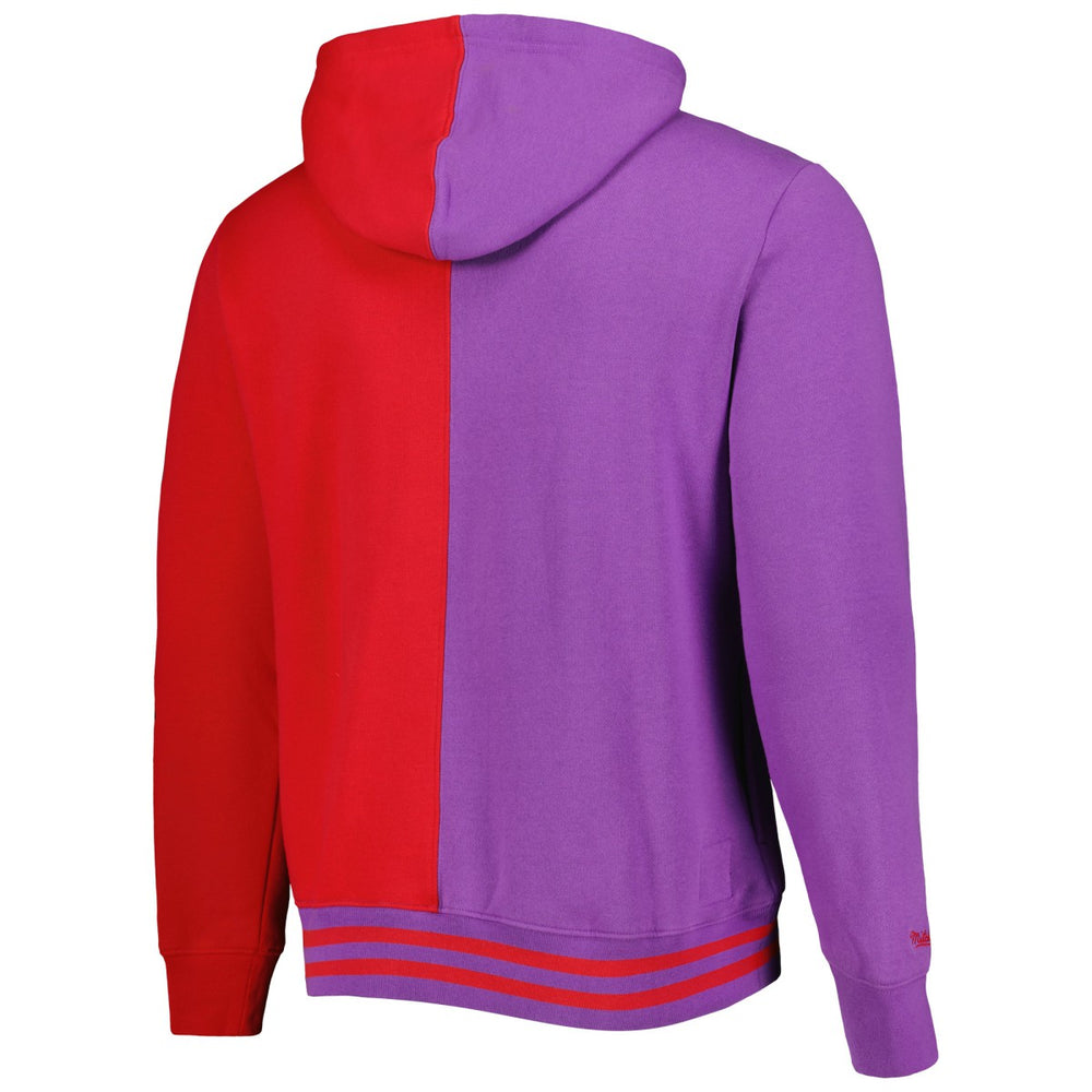 Mitchell & Ness Toronto Raptors Big & Tall Hardwood Classics Split Pullover Hoodie Purple/Red