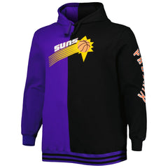 Mitchell & Ness Phoenix Suns Big & Tall Hardwood Classics Split Pullover Hoodie Purple/Black