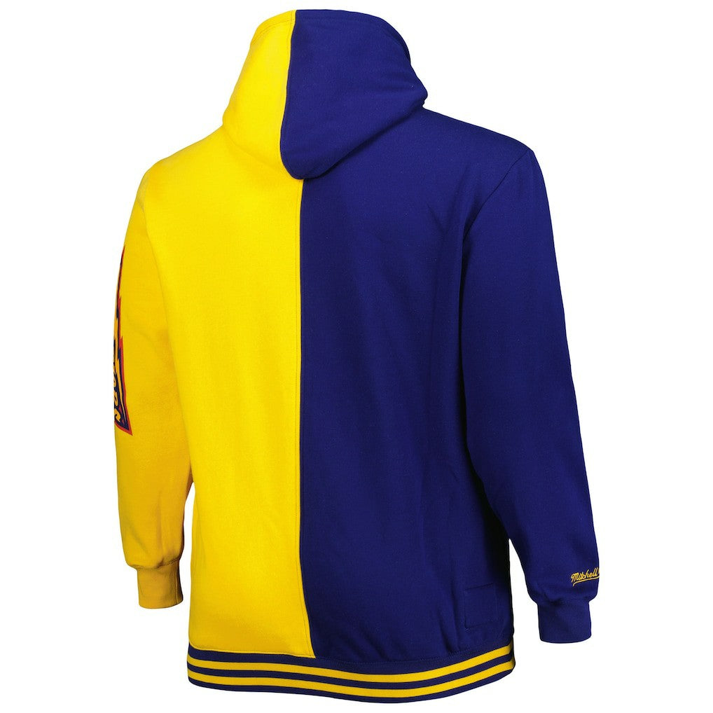 Mitchell & Ness Golden State Warriors Big & Tall Hardwood Classics Split Pullover Hoodie Navy/Gold
