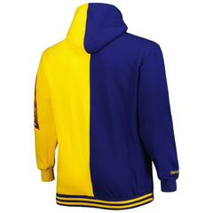 Mitchell & Ness Golden State Warriors Big & Tall Hardwood Classics Split Pullover Hoodie Navy/Gold