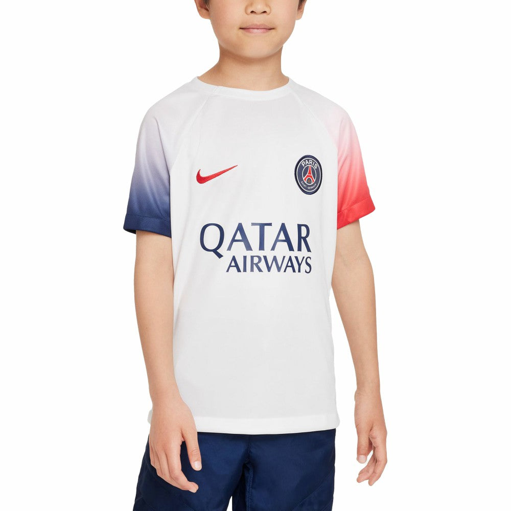 Nike - Paris Saint-Germain Youth 2023/24 Academy Pro Performance Pre-Match Top - White