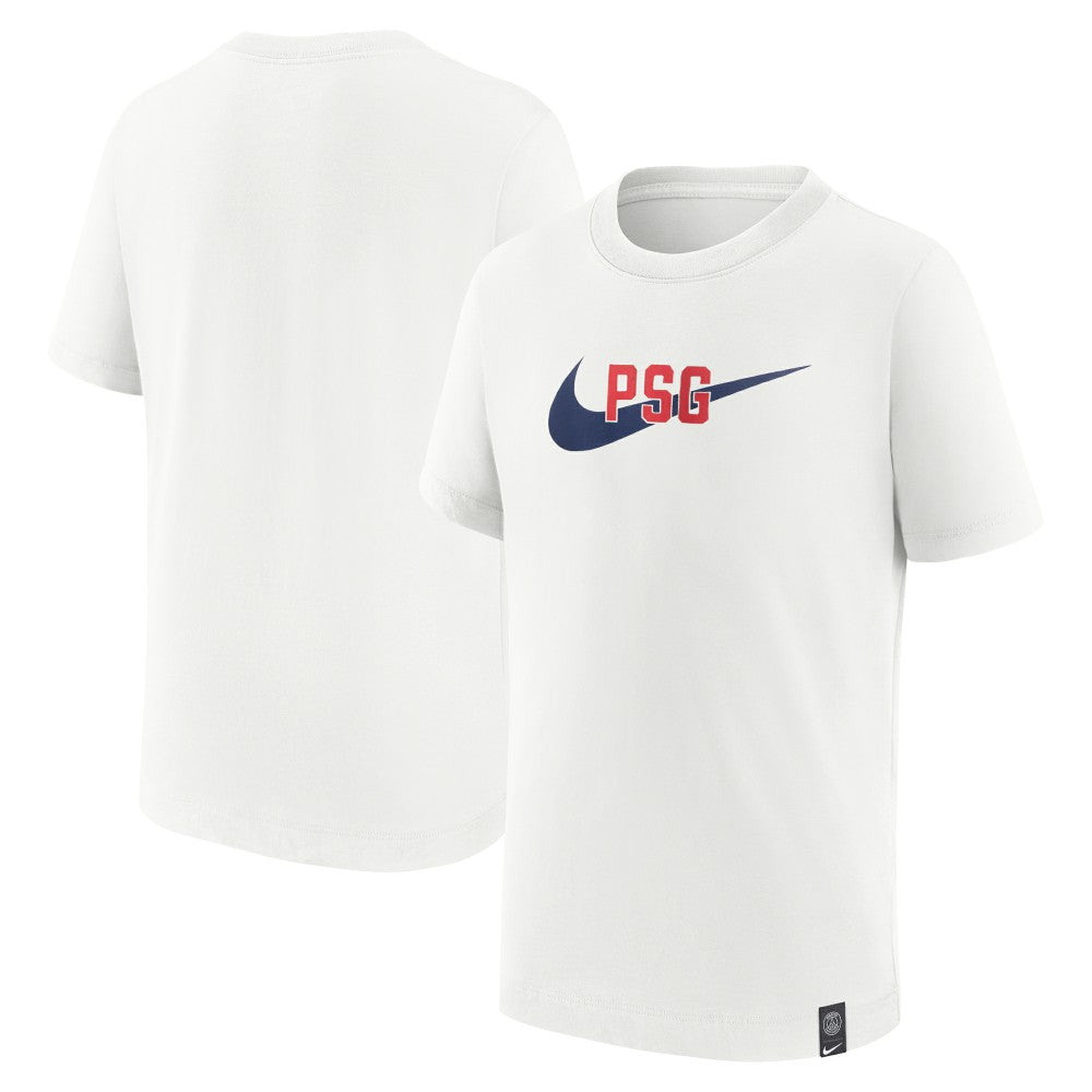 Nike - Paris Saint-Germain Youth Swoosh T-Shirt - White