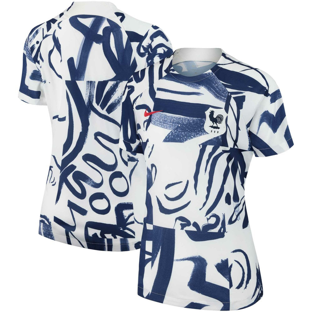 Nike - France Women's National Team Women's 2023 Pre-Match Top - White
