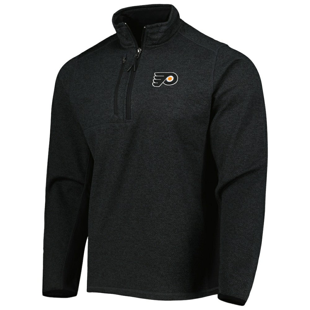 Philadelphia Flyers Antigua Course Quarter-Zip Jacket - Heathered Black | NHL discount