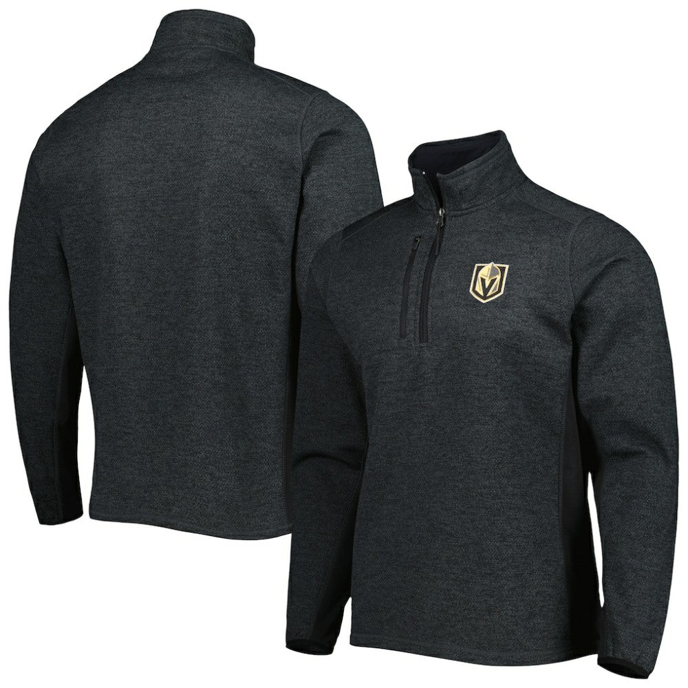 Vegas Golden Knights Antigua Course Quarter-Zip Jacket - Heathered Black | NHL discount