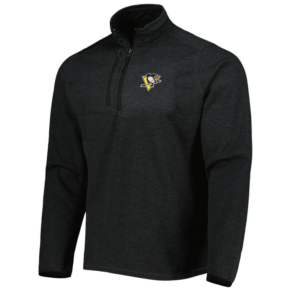 Pittsburgh Penguins Antigua Course Quarter-Zip Jacket - Heathered Black | NHL discount