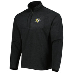 Pittsburgh Penguins Antigua Course Quarter-Zip Jacket - Heathered Black | NHL discount