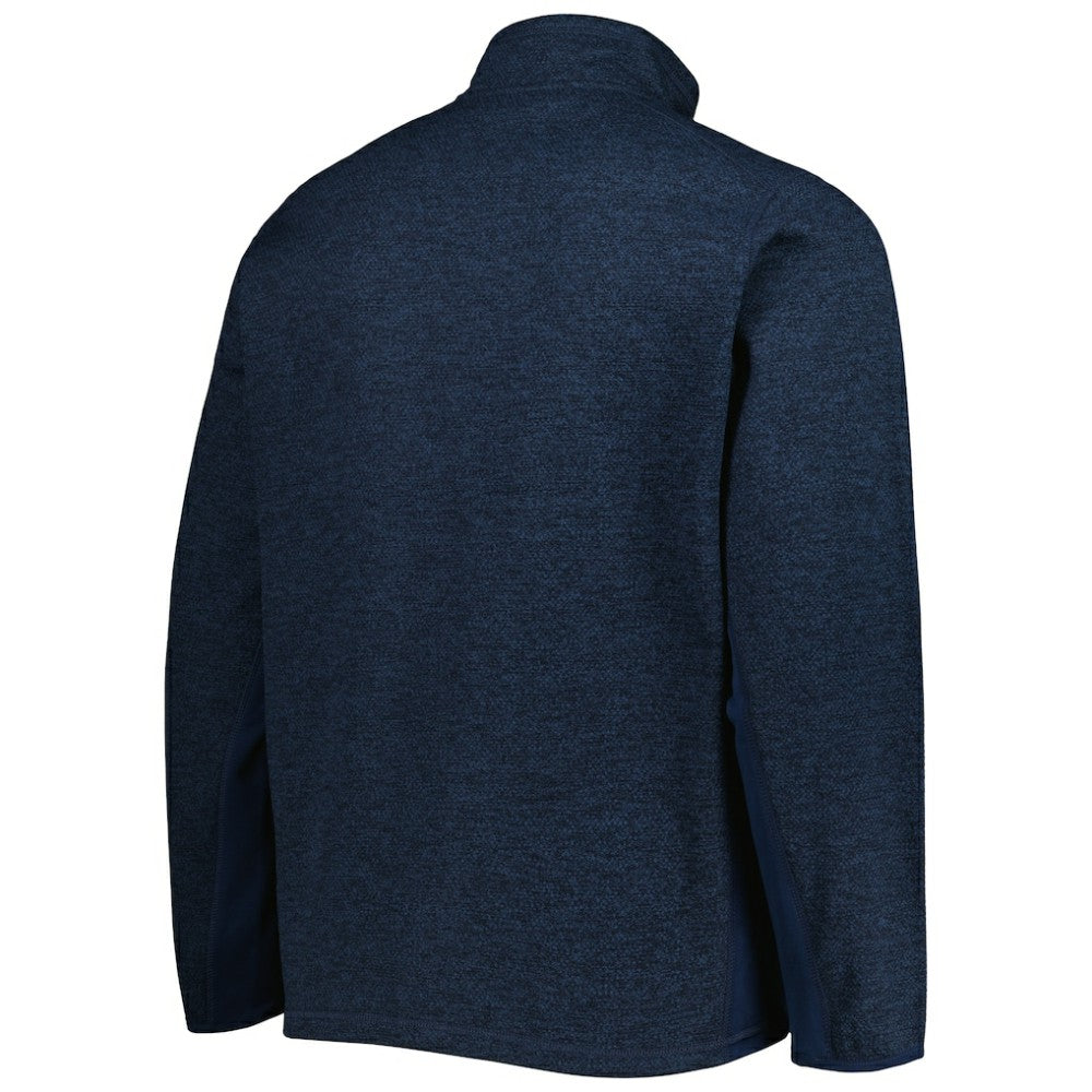Seattle Kraken Antigua Course Quarter-Zip Jacket - Heathered Deep Sea Blue | NHL on sale
