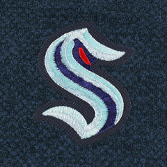 Seattle Kraken Antigua Course Quarter-Zip Jacket - Heathered Deep Sea Blue | NHL on sale