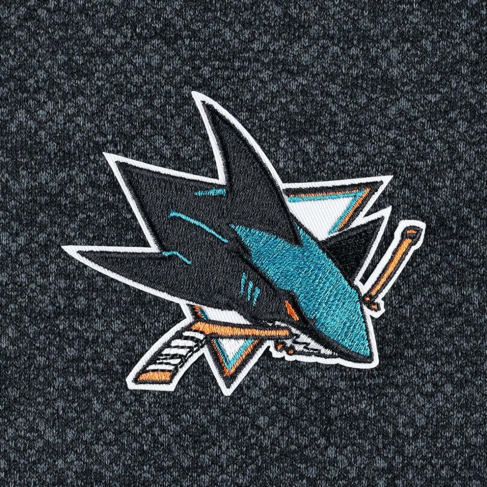 San Jose Sharks Antigua Course Quarter-Zip Jacket - Heathered Black | NHL online
