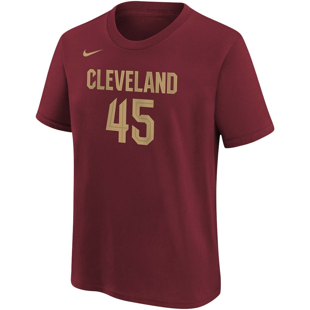 Nike Donovan Mitchell Cleveland Cavaliers Youth Icon Edition Name & Number T-Shirt Wine