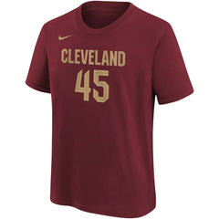 Nike Donovan Mitchell Cleveland Cavaliers Youth Icon Edition Name & Number T-Shirt Wine