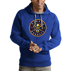 Denver Nuggets Antigua Team Logo Victory Pullover Hoodie Royal