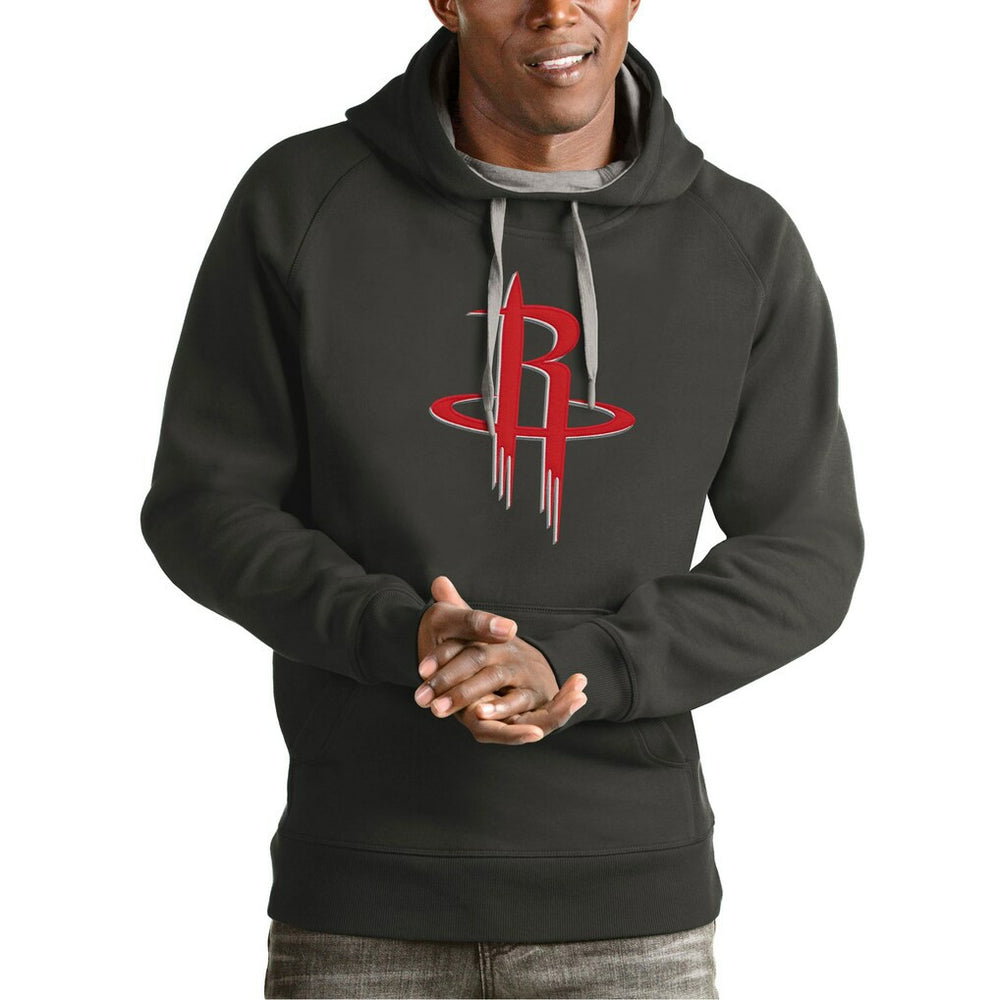 Houston Rockets Antigua Team Logo Victory Pullover Hoodie Charcoal