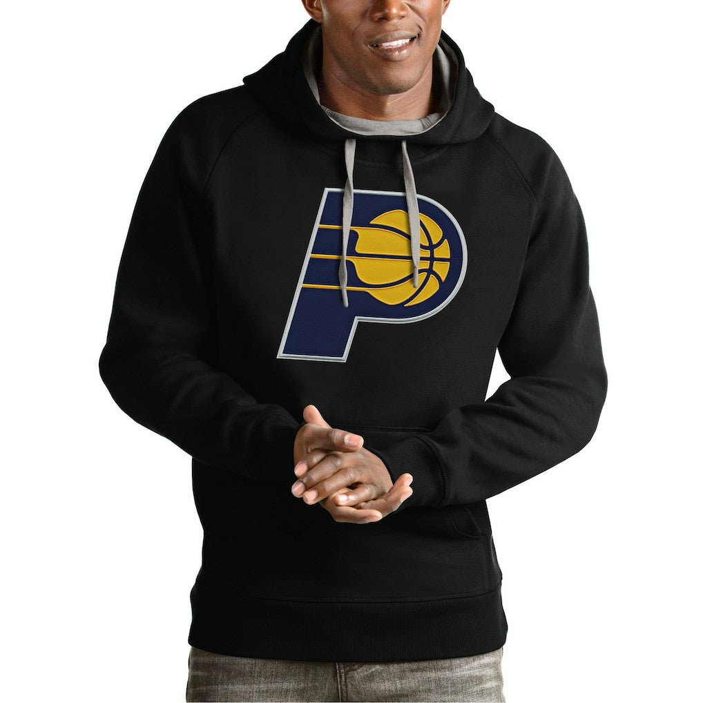 Indiana Pacers Antigua Team Logo Victory Pullover Hoodie Black
