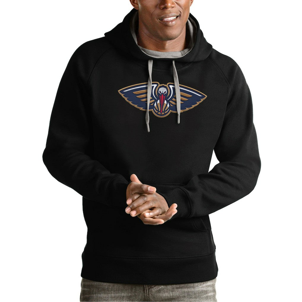 New Orleans Pelicans Antigua Team Logo Victory Pullover Hoodie Black