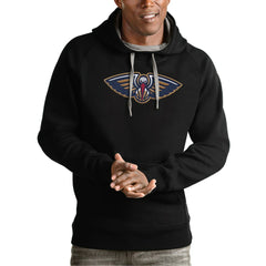 New Orleans Pelicans Antigua Team Logo Victory Pullover Hoodie Black