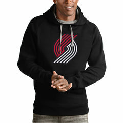 Portland Trail Blazers Antigua Team Logo Victory Pullover Hoodie Black