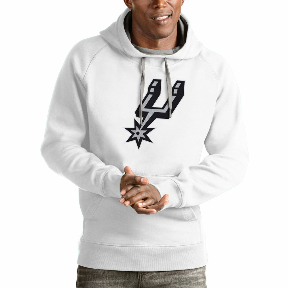 San Antonio Spurs Antigua Team Logo Victory Pullover Hoodie White