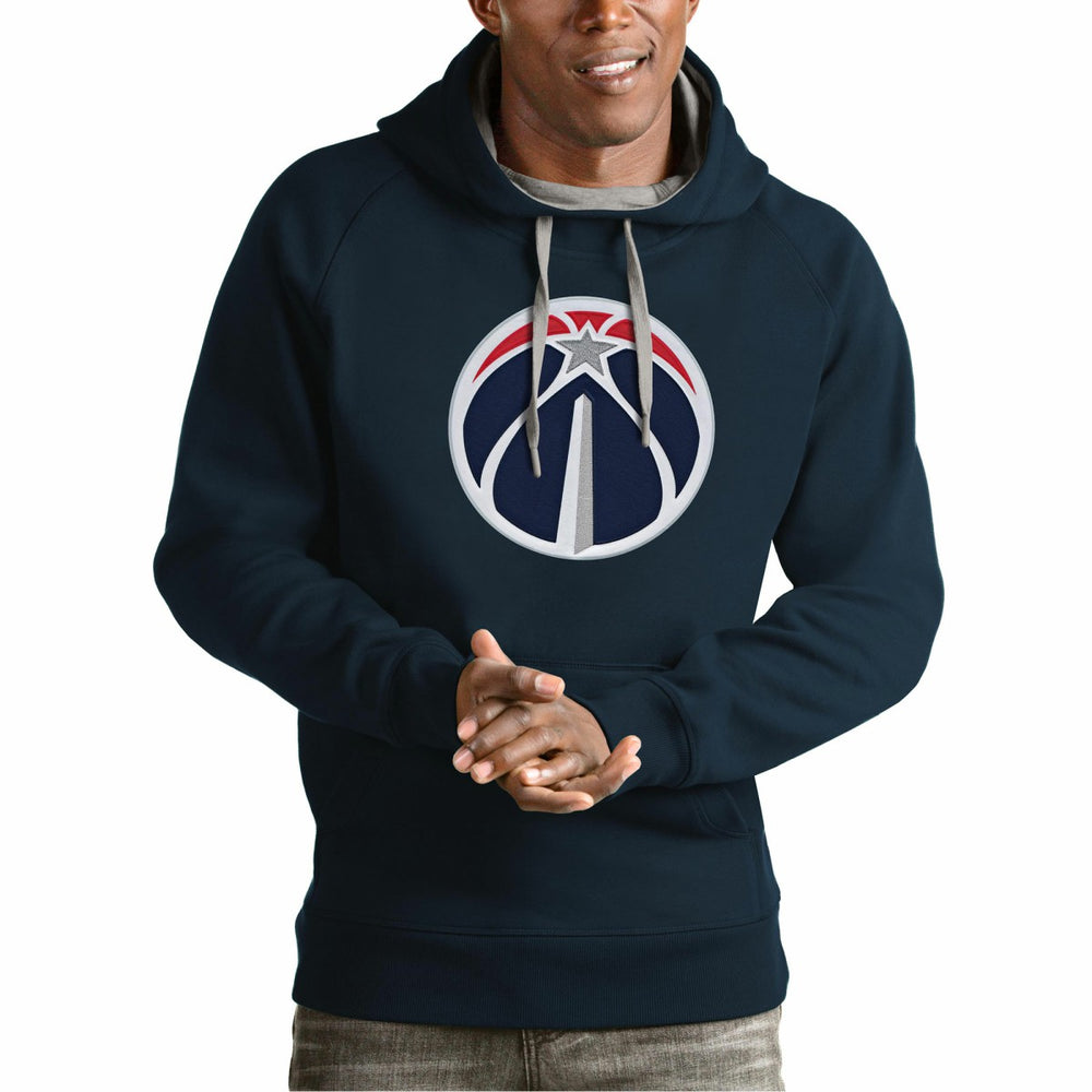 Washington Wizards Antigua Team Logo Victory Pullover Hoodie Navy