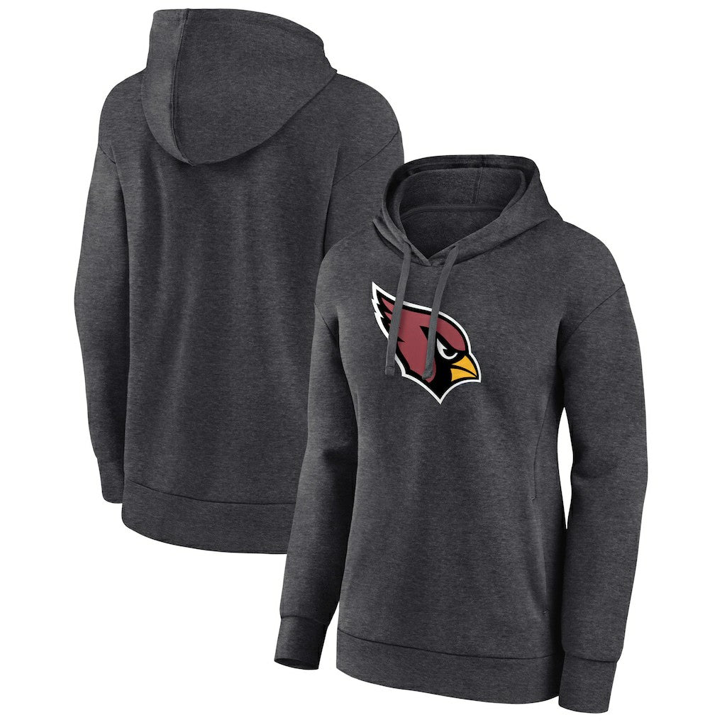 Arizona Cardinals Women's Primary Logo Pullover Hoodie - Charcoal - NFL