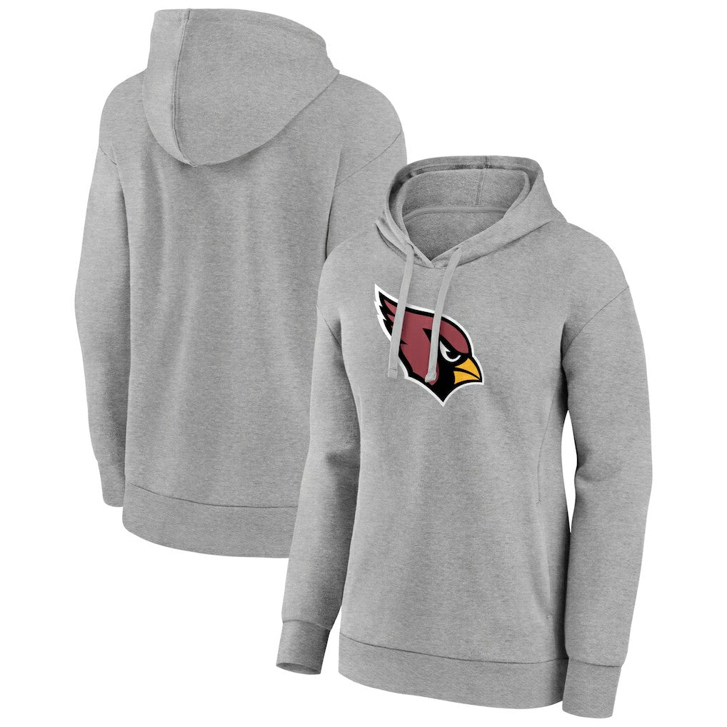 Arizona Cardinals Women's Primary Logo Pullover Hoodie - Gray - NFL